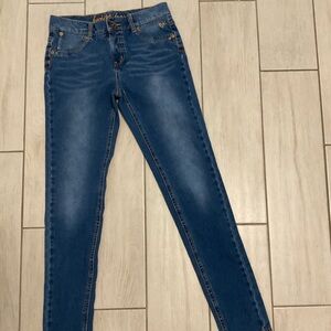 Girls Justice stretch denim jeans . Size 14. Very soft.